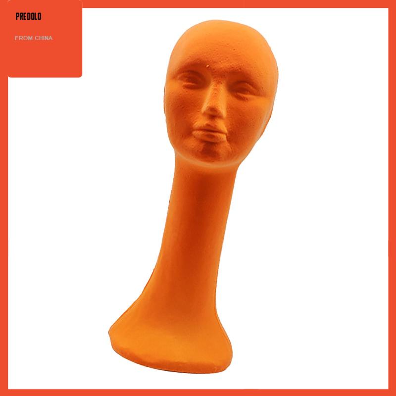 Long Neck Foam Female Human Head Display Stand Mannequin