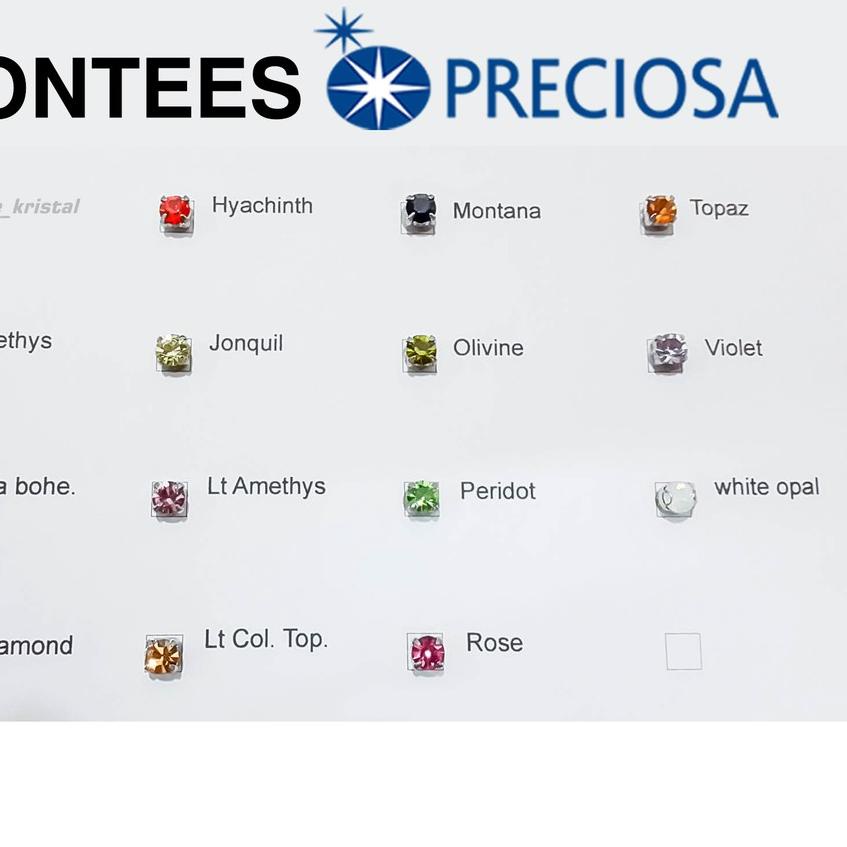 ♗ Kristal Cangkang Montees Preciosa Kaki 4 Warna Lt. Peach, Lt. Rose, Rose, Fuchsia - 1gross ☪