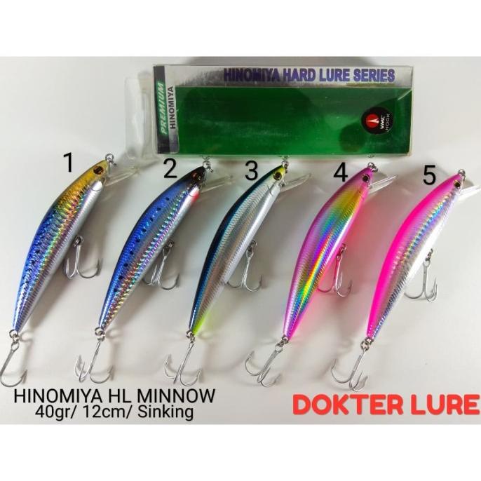 PROMO SPESIAL LURE Minnow HINOMIYA HL 40gr 12cm Sinking Casting GT Tengiri