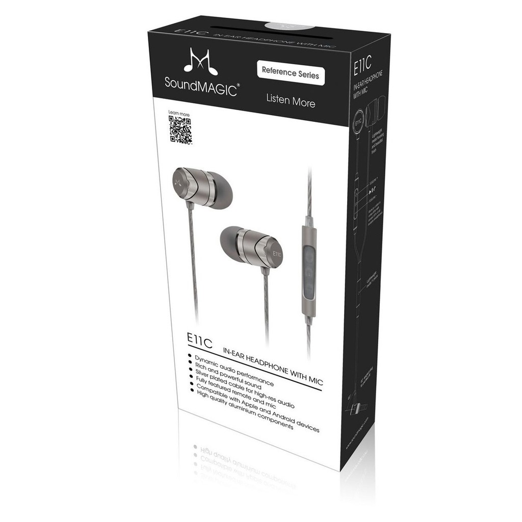 SoundMagic E11C Garansi Resmi 1 Tahun Sound Magic E11 C In Earphone With Mic + Volume Control / Headset / Handsfree Mikrofon / Earphones Microphone / Hifi Audio