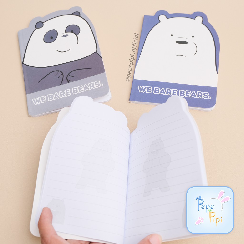 Buku Tulis WBB Notebook We Bare Bear Note Book Karakter Memo Lucu Catatan Beruang Kartun