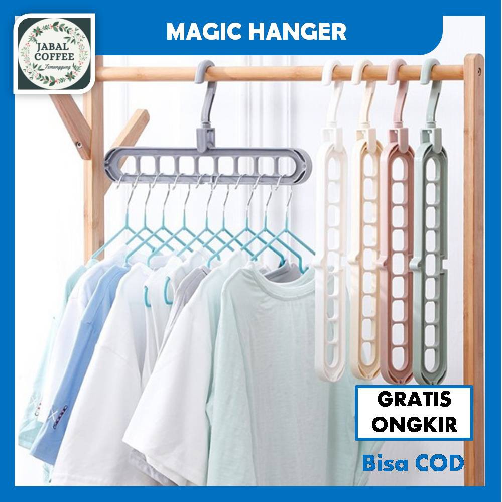 Magic Hanger Gantungan Baju Ajaib 9 In 1 Praktis / Magic Hanger Instant / Gantungan Baju J65