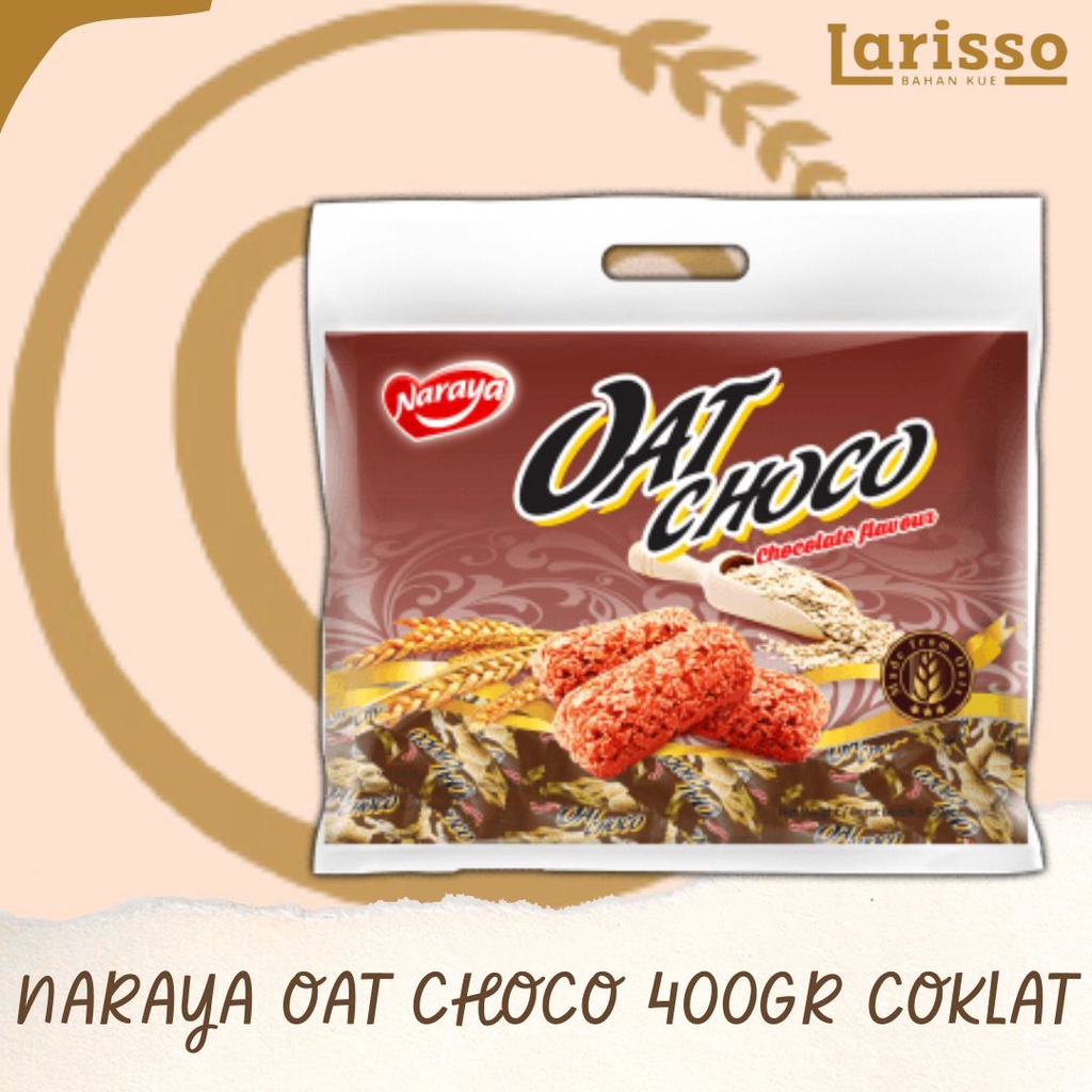 

NARAYA OAT CHOCO SNACK GANDUM COKLAT 400GR(40X10GR) RASA COKLAT BAG