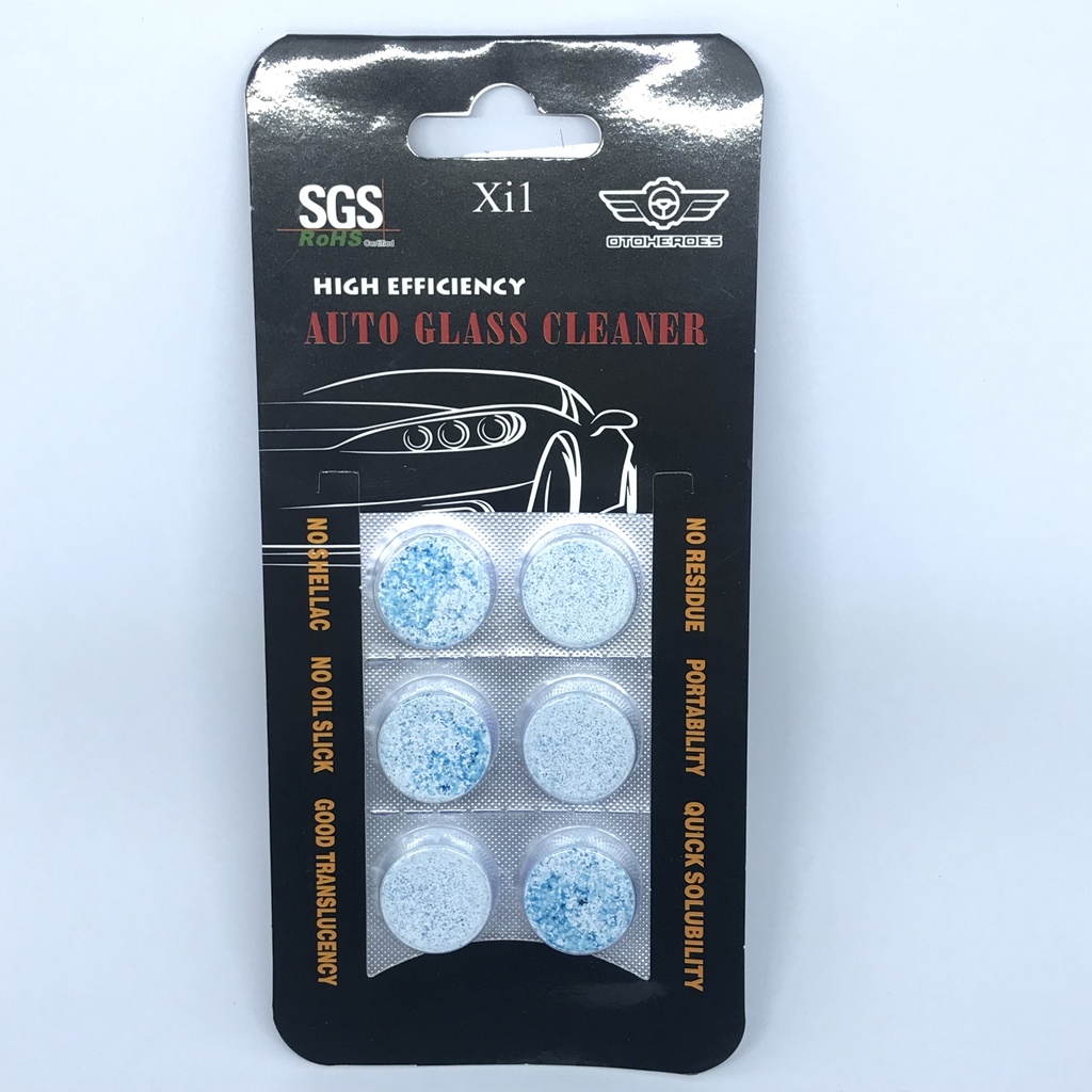 6PCS SABUN WIPER Sabun Pembersih Kaca Wiper Mobil Toilet Rumah Glass Cleaner Tablet Sabun Wiper