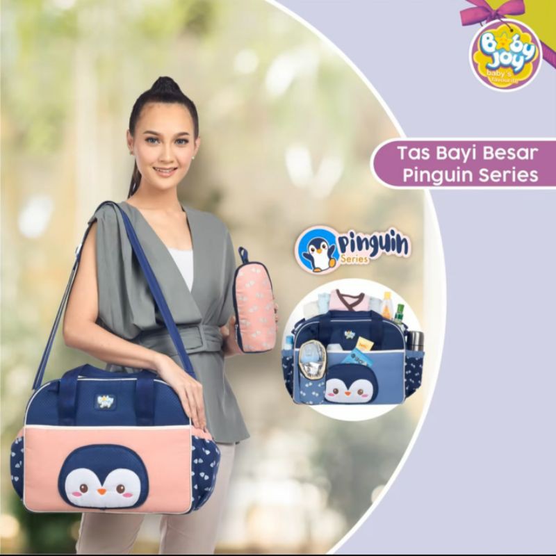 Baby Joy Tas Bayi Besar + Tabung Botol Susu Pinguin Series - BJT 1038