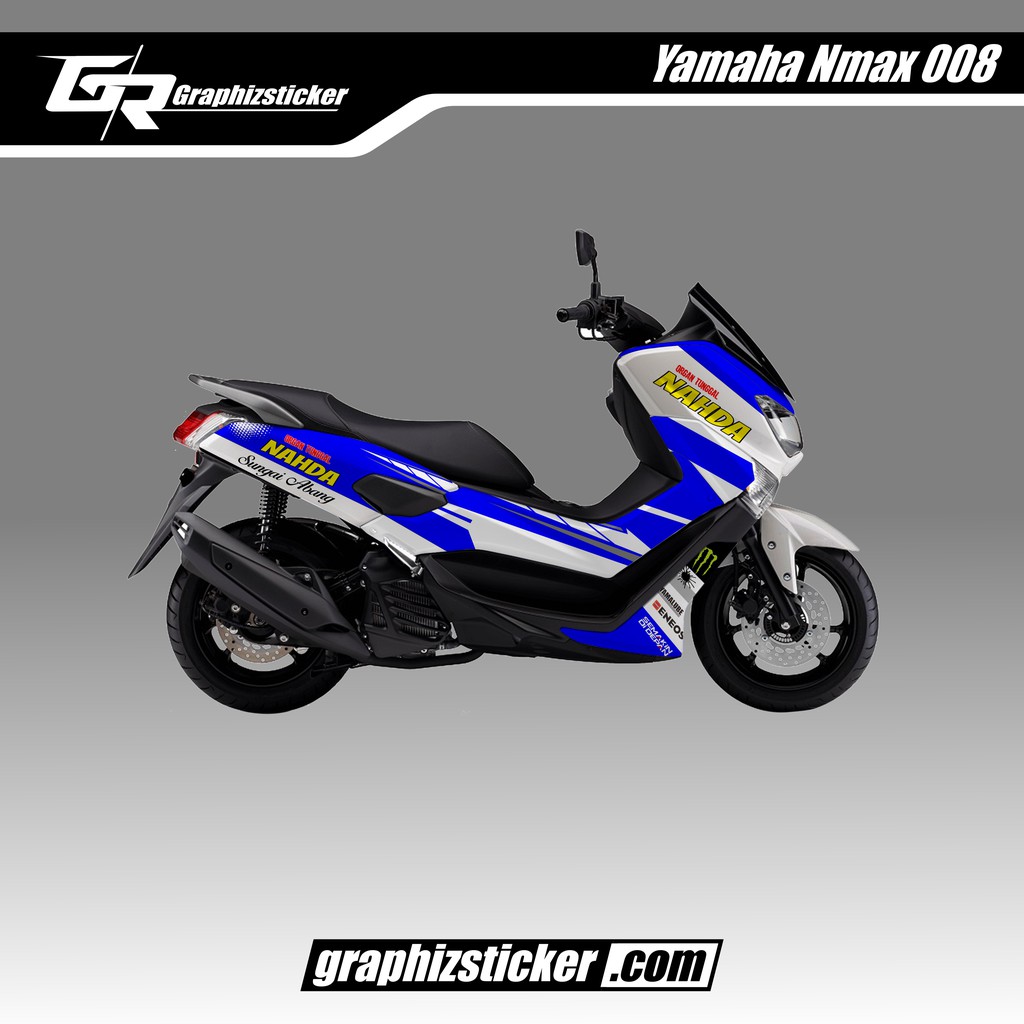 DECAL STICKER MOTOR YAMAHA NMAX 2019 DESAIN STRIP SHARK
