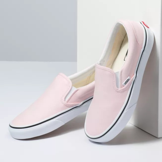 Sepatu Slip On Pria Wanita Soft Pink