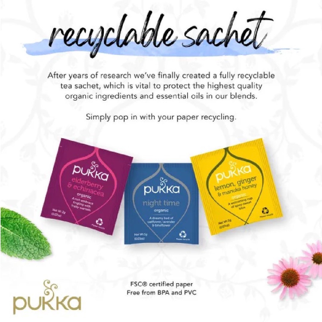 Pukka Herbal Collection Organic Tea Elderberry Lemon etc 20s x 1.72g