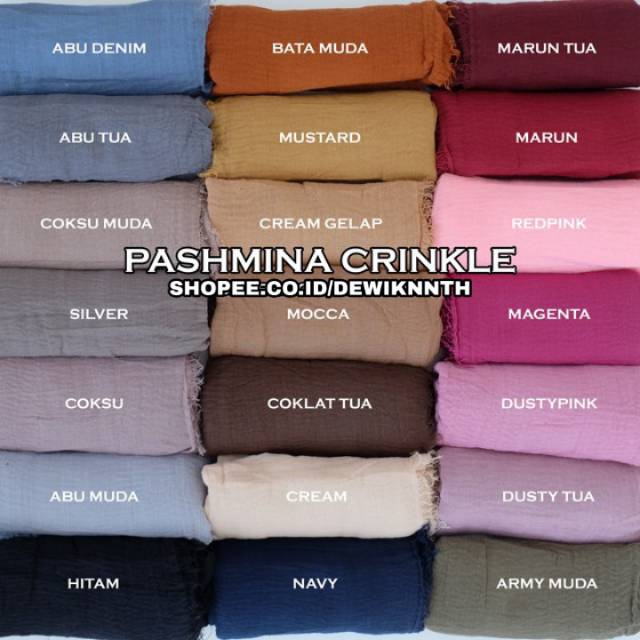 20 Ide Kerudung Crinkle Warna Coksu  Naana Banaana