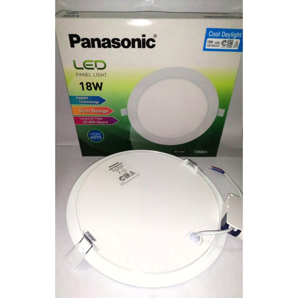 LAMPU LED PANEL BULAT DOWNLIGHT (SLIM) PANASONIC 18 WATT NNP 74666/NNP 74656