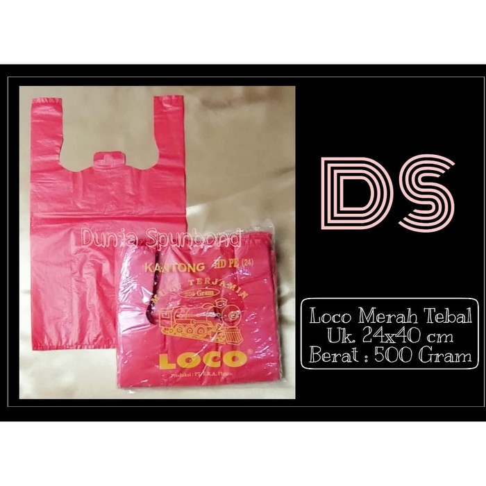 Jual Kantong Plastik Loco Merah Tebal 24 28 35 40merah Locokresek 500gram Shopee Indonesia 2648