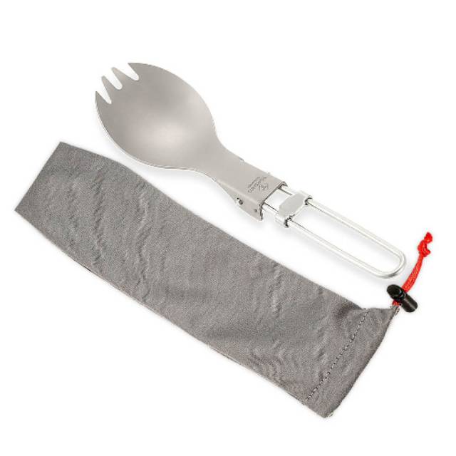 Tomshoo sendok titanium lipat ultralight spoon folding spork