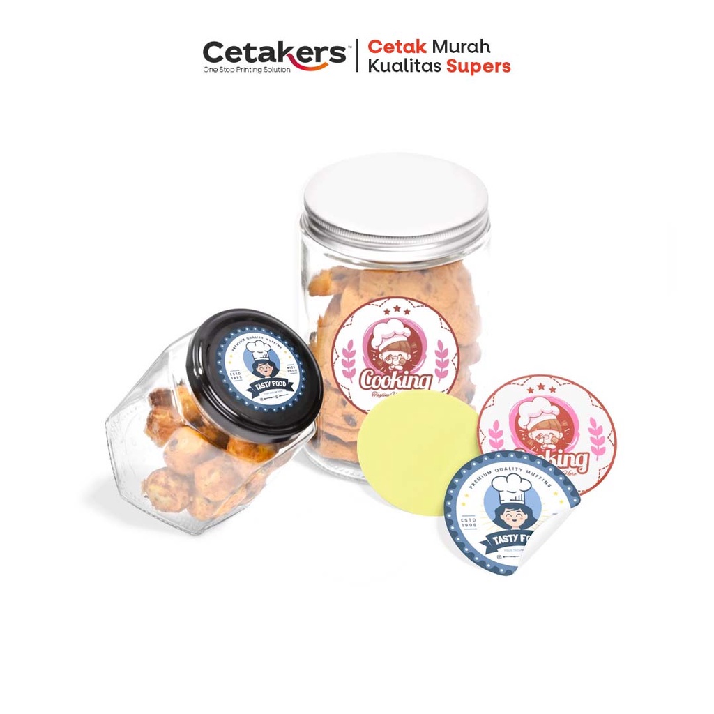

PHOTOBOOK STIKER LABEL KEMASAN MAKANAN MINUMAN BULAT KOTAK - CHROMO SATUAN CUSTOM