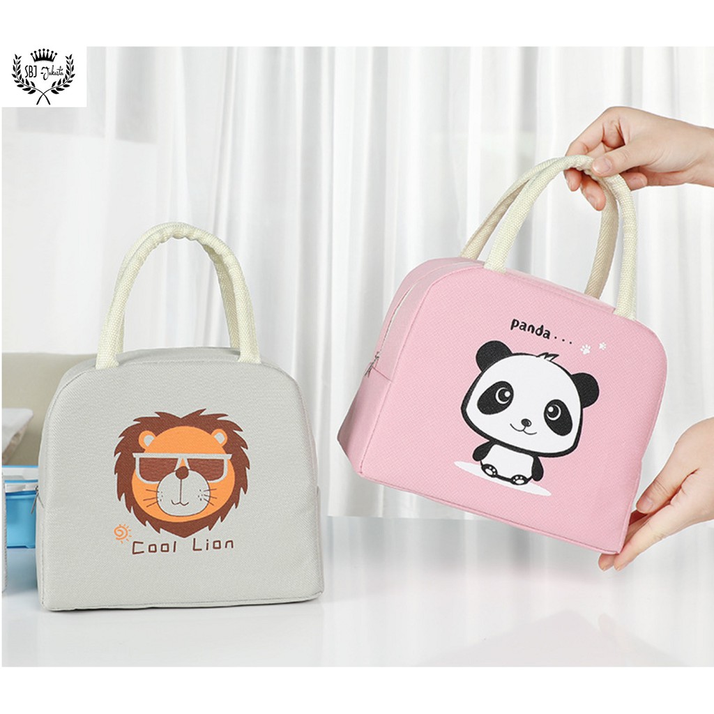 TAS BEKAL INSULATED LUNCH BAG RANTANG TAHAN PANAS DINGIN FUNNY ANIMAL