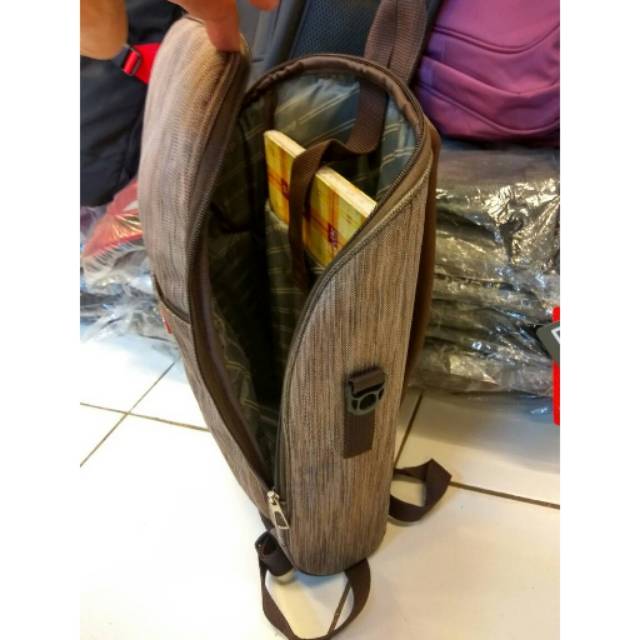 Tas punggung bisa di slempang 099 canvas salur