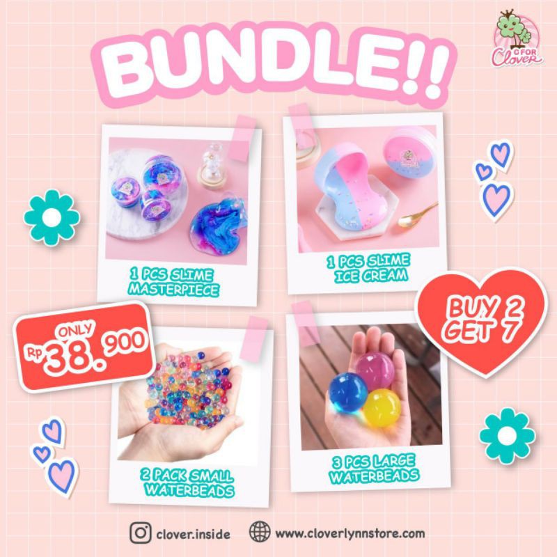 BUNDLE SLIME MASTERPIECE 100ML + MELTED ICE CREAM SLIME 100ML by CFORCLOVER