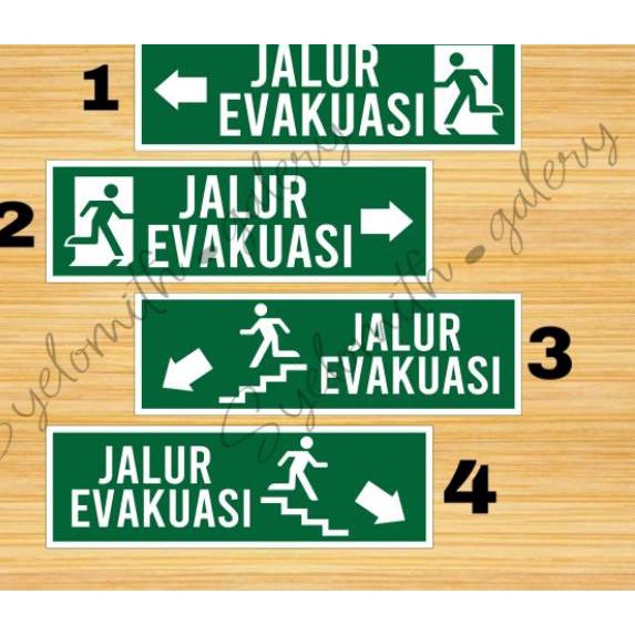 

➦ STIKER JALUR EVAKUASI WATERPROOF/ STIKER EMERGENCY EXIT ㅾ