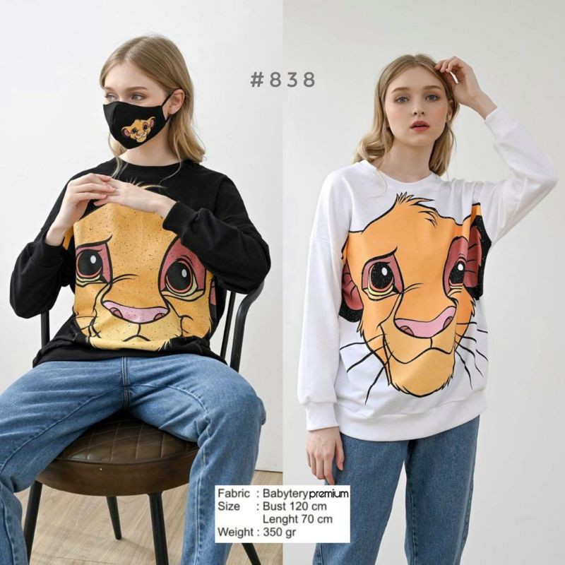 FNY SWEATER WANITA LION KING + FREE MASKER