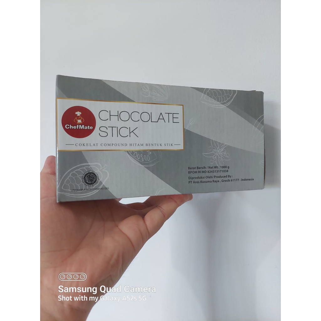 

Chefmate Chocolate Stick Cokelat Compound Hitam Stik Coklat Black Dark Choco Halal Bahan Baking Kue