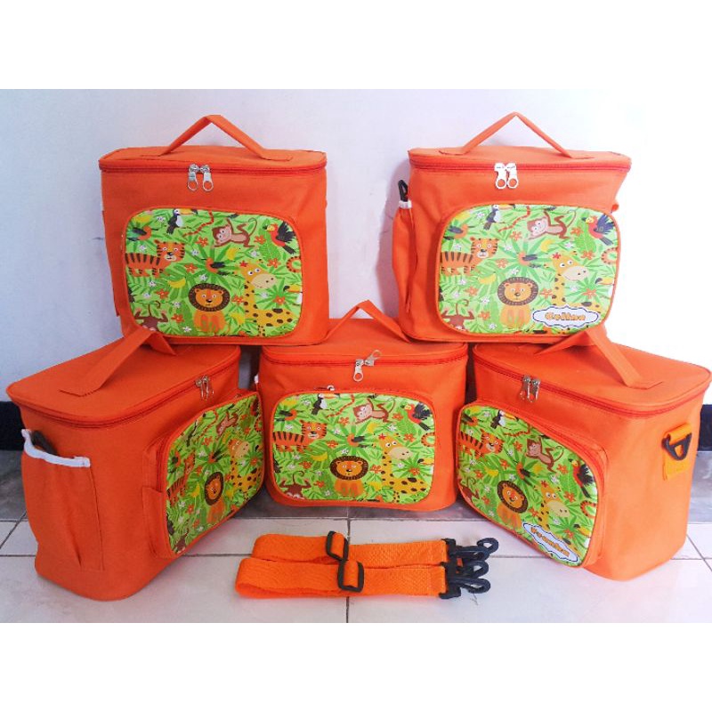 Tas lunch bag saku depan souvenir castem gambar printing.free desain