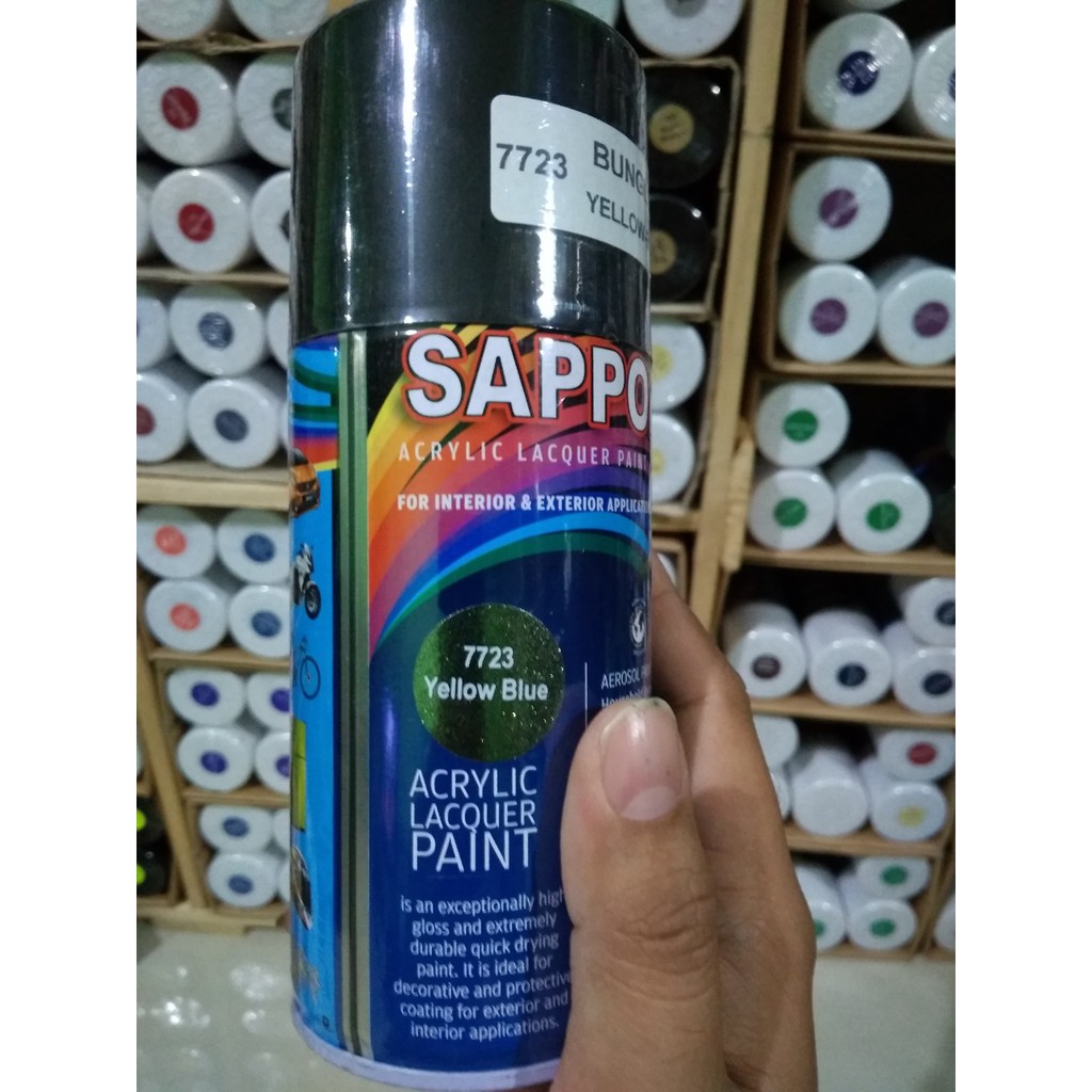 Sapporo Cat Spray Bunglon 7723 Yellow Blue 300 ml Cat Semprot Sapporo