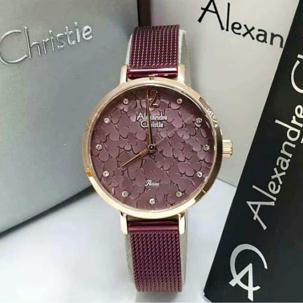 Alexandre christie original ac2728 merah tosca Stainless steel