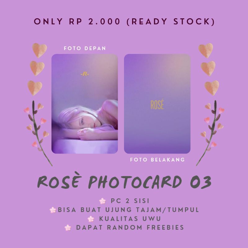 ROSE ON THE GROUND PHOTOCARD PC PREMIUM