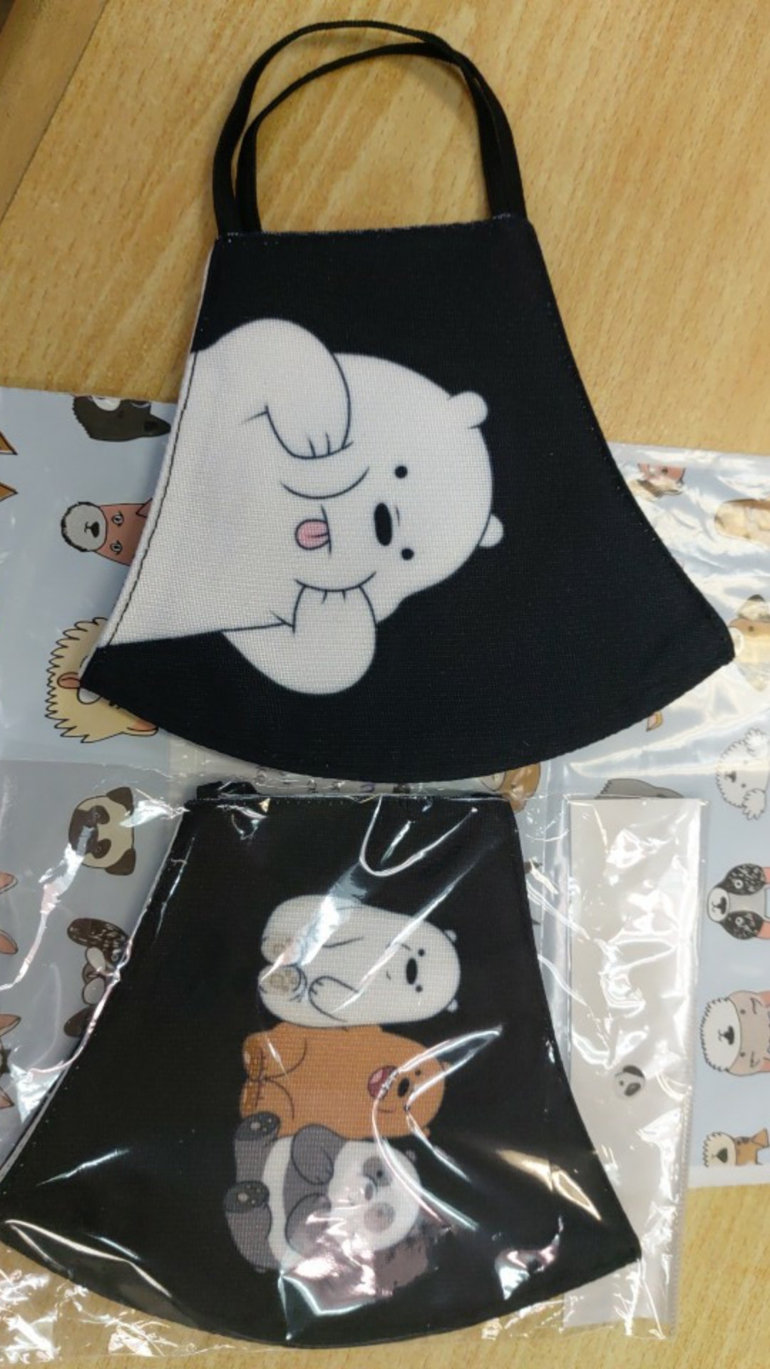 Masker Kain We Bare Bear - Ice Bear