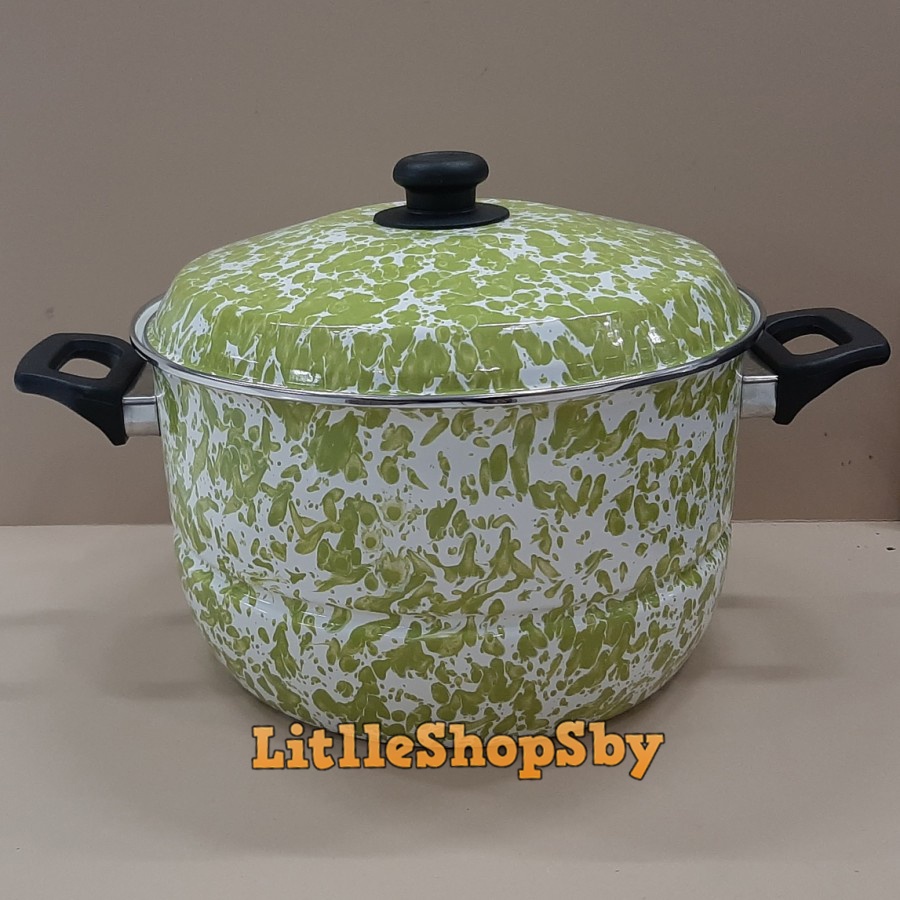 Panci Jumbo Besar Enamel 30cm Hijau Army Blirik Loreng