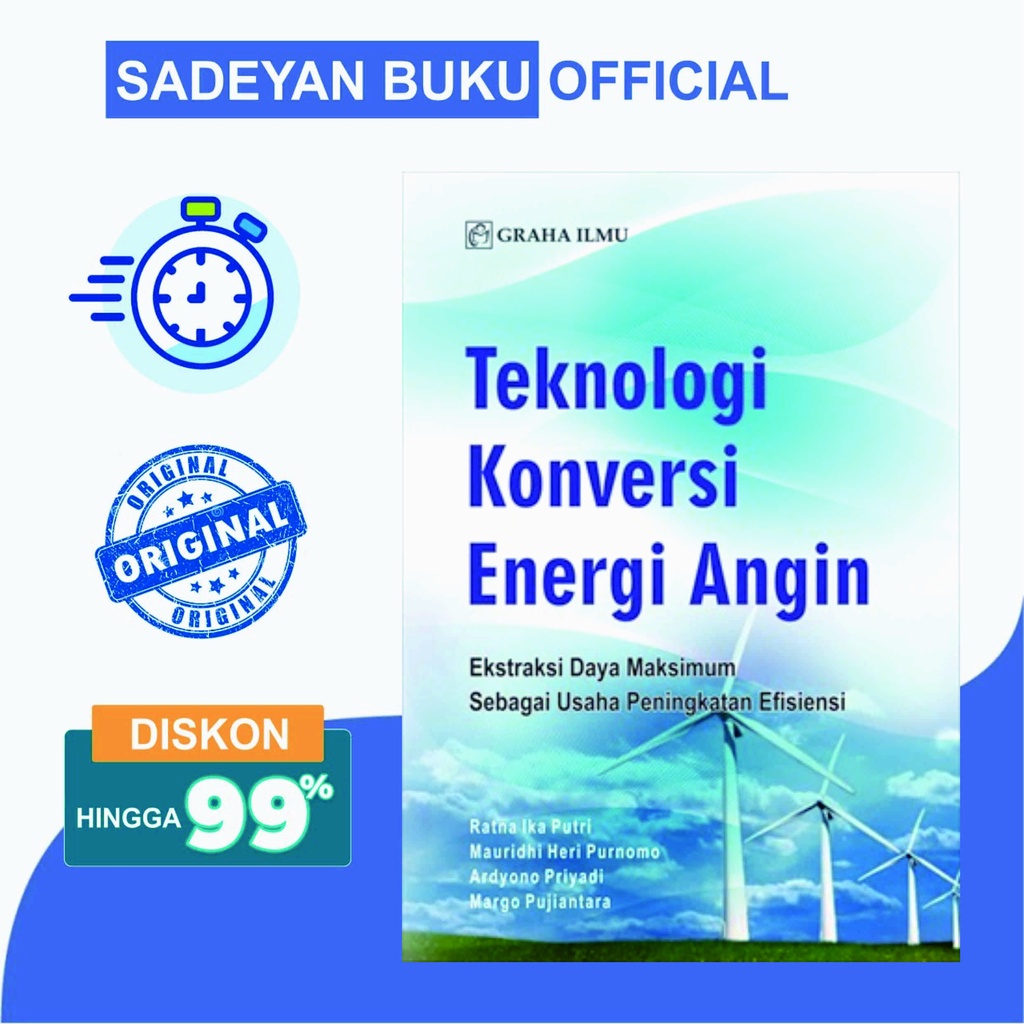 Jual Teknologi Konversi Energi Angin Ekstraksi Daya Maksimum Ratna Ika Putri Dkk Graha Ilmu