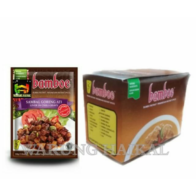 

1 BOX (24pcs) BUMBU SAMBAL GORENG ATI BAMBOE - SAMBEL GORENG - BELI 1BOX LEBIH MURAH DARIPADA ECERAN