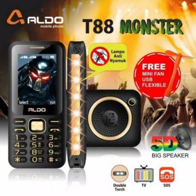 HP ALDO - Power Bank 12.000 mAh + TV Analog + Lampu Anti Nyamuk