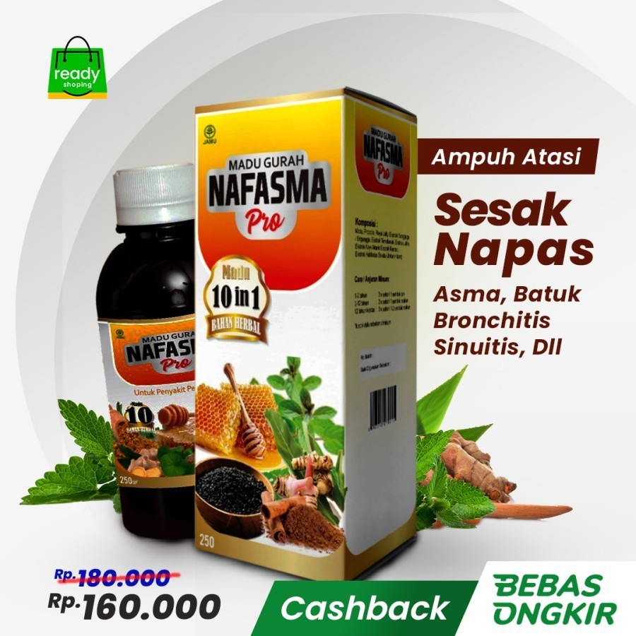 Madu Nafasma Pro - Obat Sesak Nafas, Obat Asma, Batuk Kronis, TBC