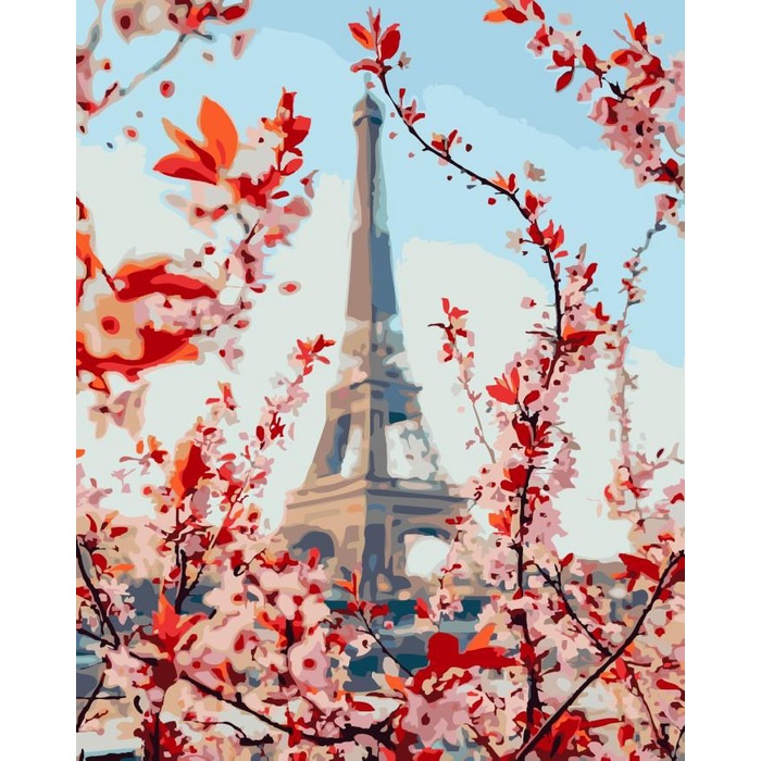

Kanvas | Diy Painting Paint By Numbers Canvas Lukis Paris Eiffel Tower 40*50