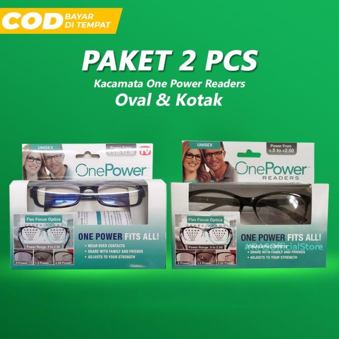 Paket Kacamata Baca Plus Auto Focus Adjusment Ajaib One Power Readers