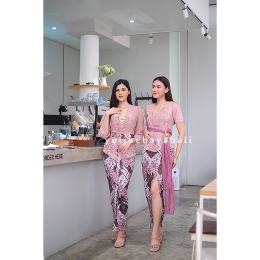 Setelan Kebaya Bordir Special Ping Creamy | Bordir Encim