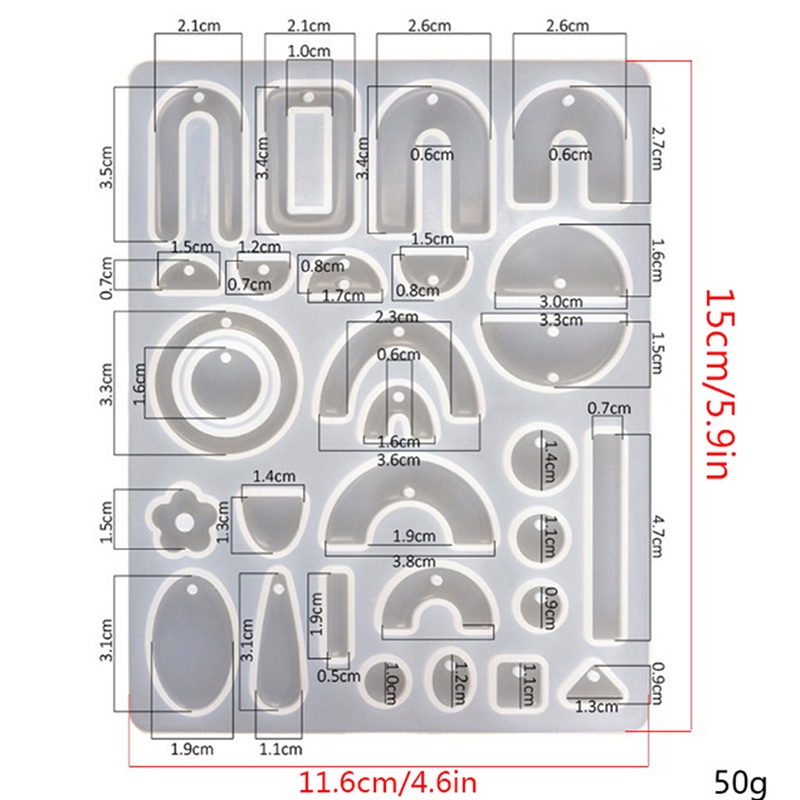 Cetakan Resin Epoksi Bahan Silikon Untuk Membuat Perhiasan Anting Liontin