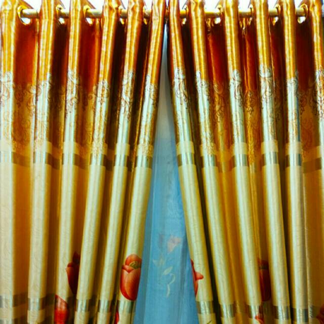 Gorden terlaris gold mewah hordeng korden