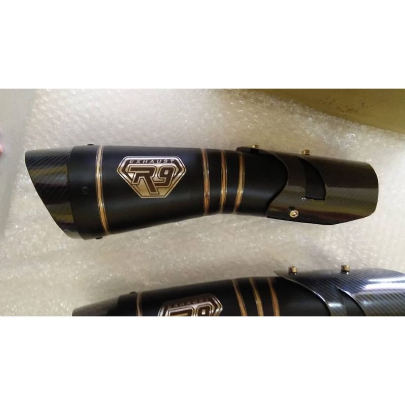 KNALPOT RACING R9 H2 TAMENG BLACK FOR MINERVA VX GSX VIXION CBR 150R DLL