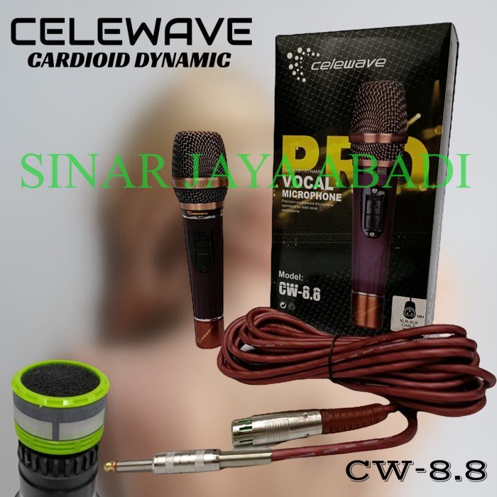 MIC KABEL CELEWAVE CW-8.8 DYNAMIC CORDIOID ORIGINAL BERGARANSI