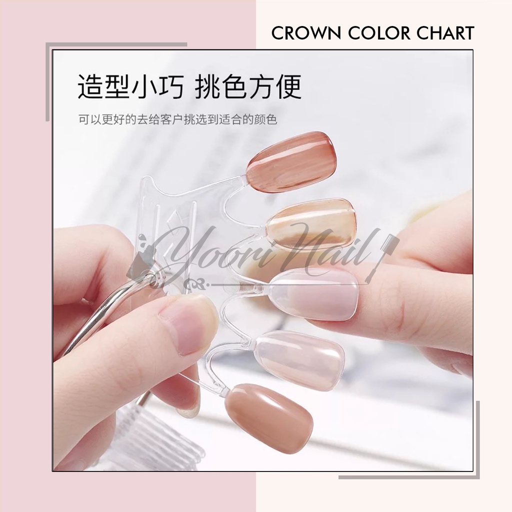 10pcs Crown Color chart set display kuku mini crown mahkota display kutek pajangan nail art