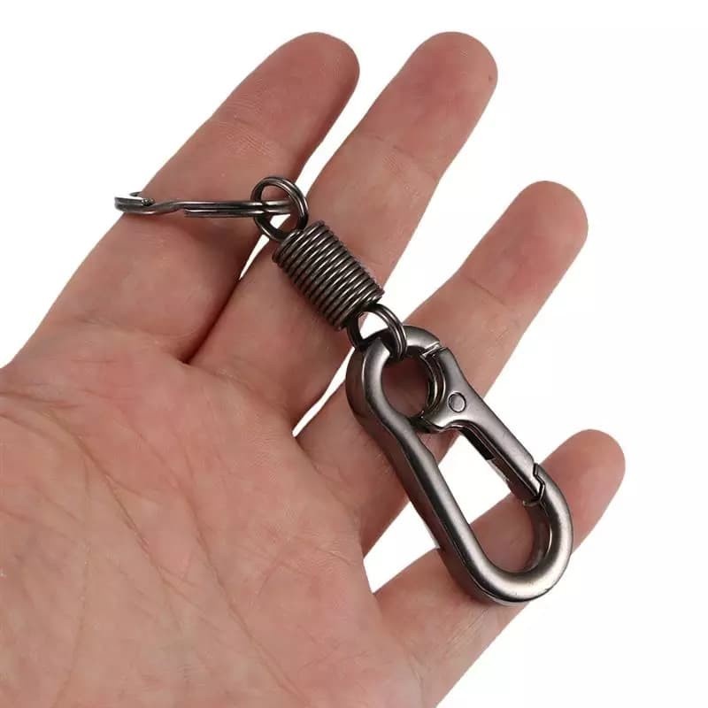 Gantungan Kunci Per HiITAM Motor Mobil Rumah / Carabiner Stainless | distshop