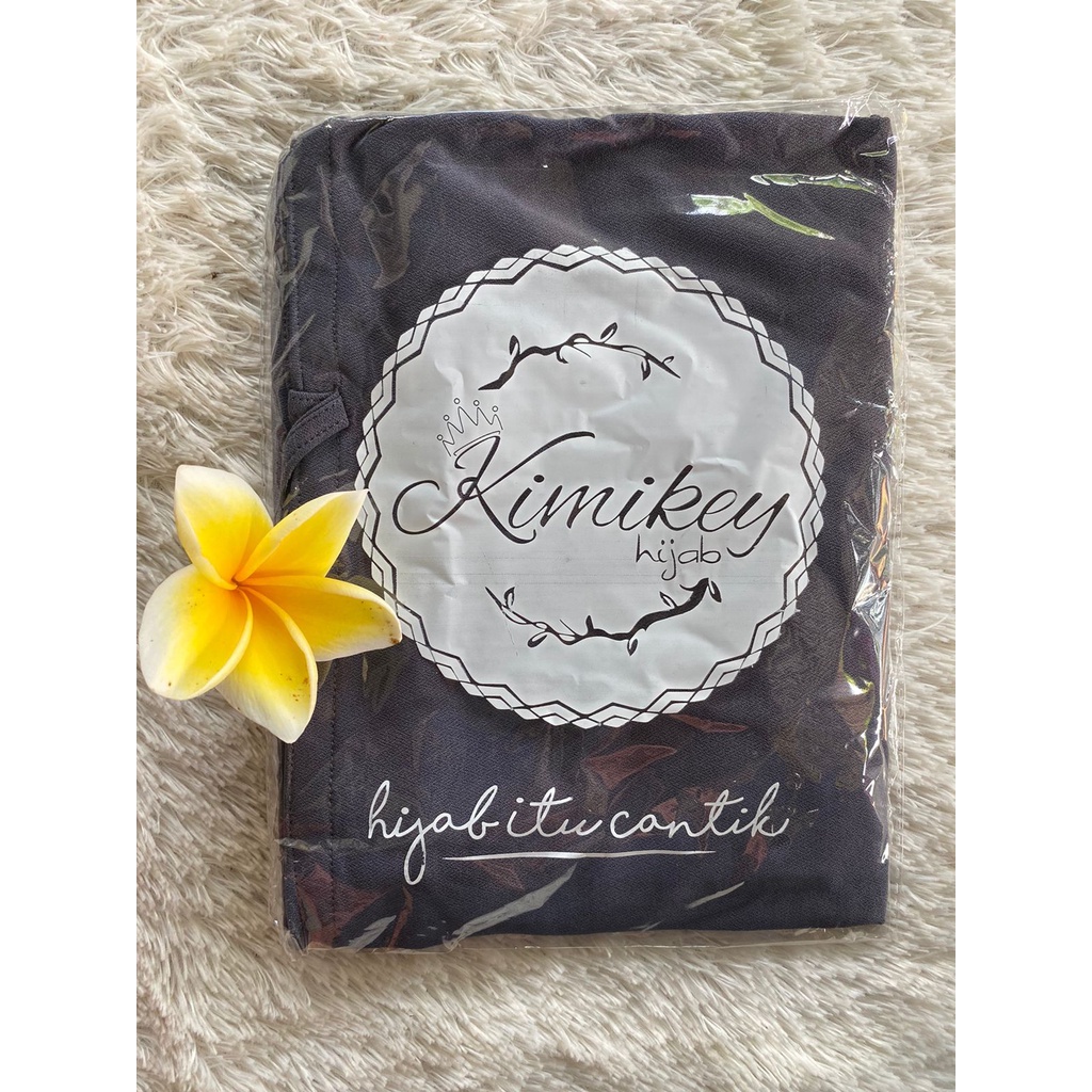 HIJAB INSTANT KIMIKEY SYAR'I  SYAZA JERSEY PREMIUM-Grey