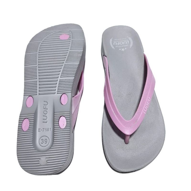 Sandal  karet jepit luofu impor terbaru bisa cod wedges Sandal jelly karet