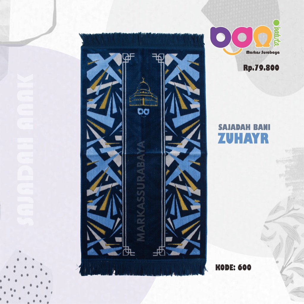 [ORIGINAL!!!] SAJADAH ANAK TEBAL BANI ZUHAYR RABBANI-600,BIRU