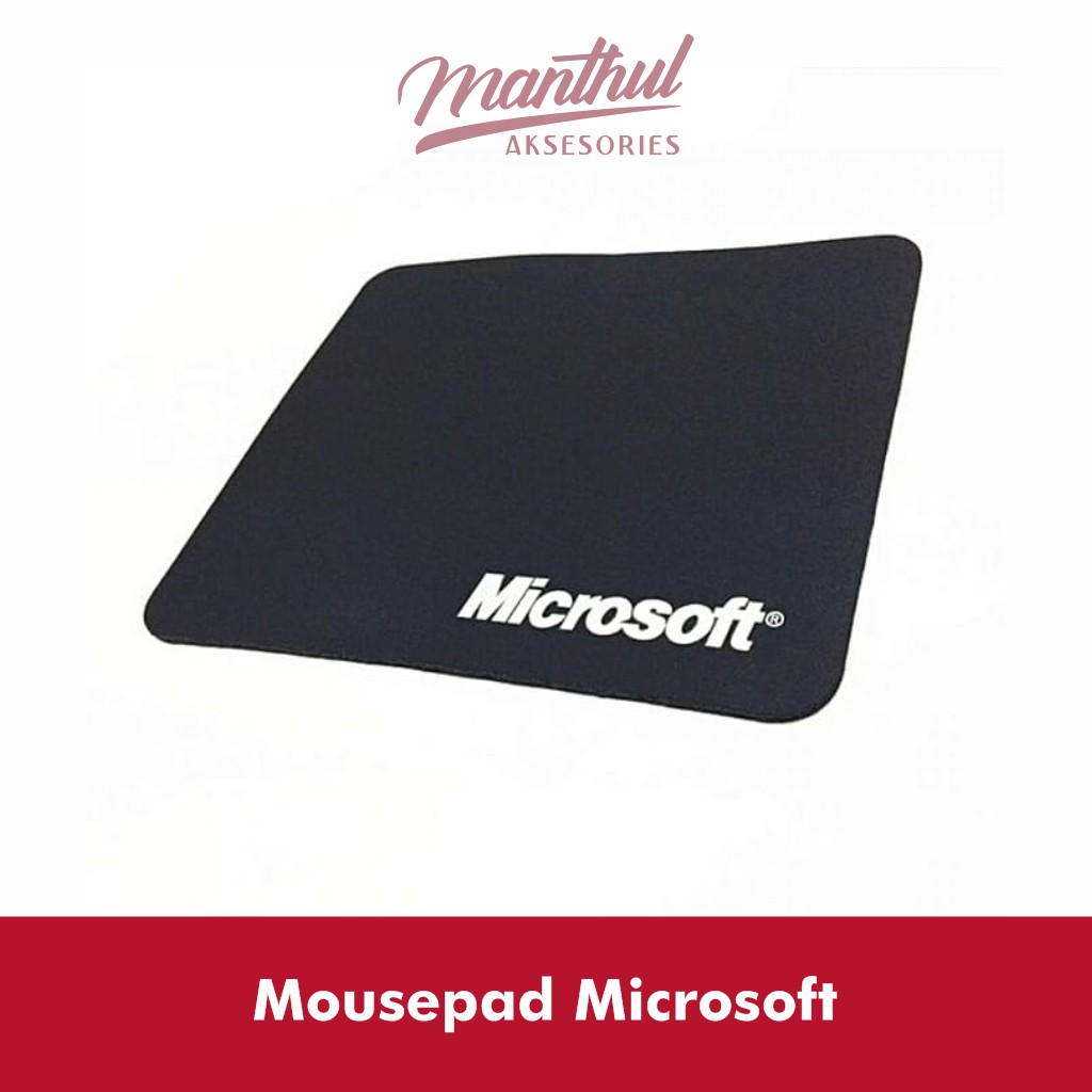 Mousepad logo Microsoft Hitam Polos