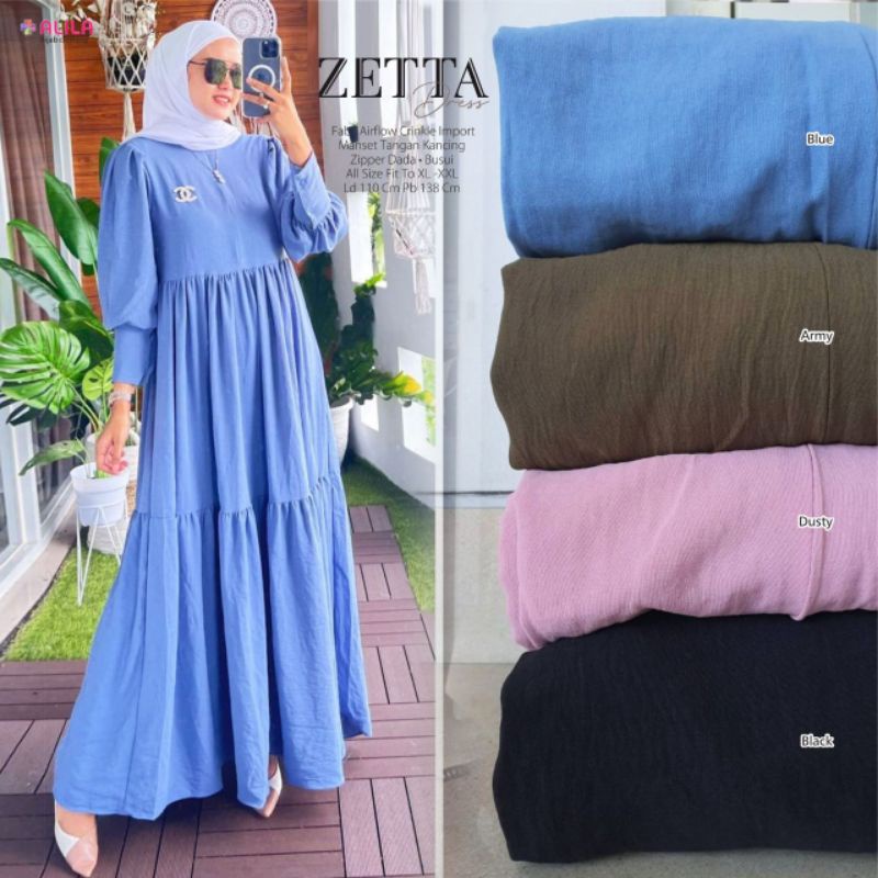 ZETTA DRESS / GAMIS AIRFLOW / GAMIS POLOS WANITA BY ALILA