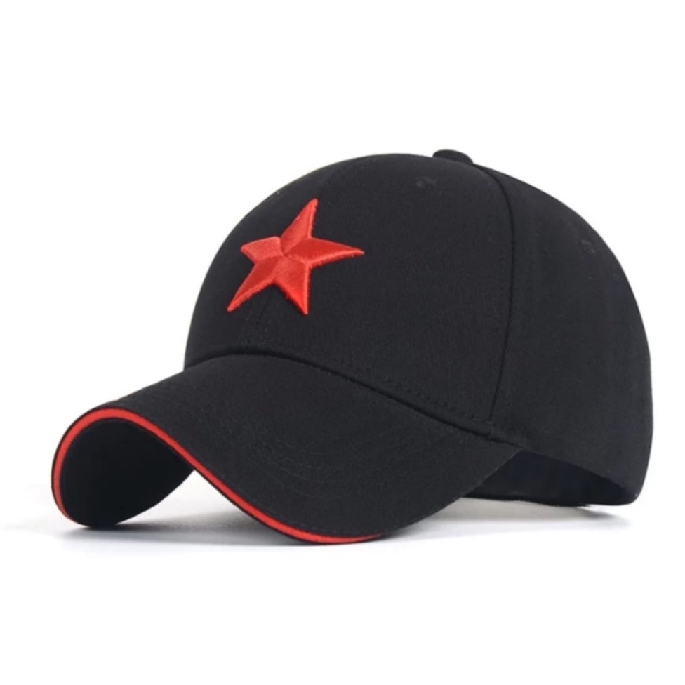 Topi Baseball Bordir Bintang Simpel Topi Korea Style Pria Wanita Dewasa