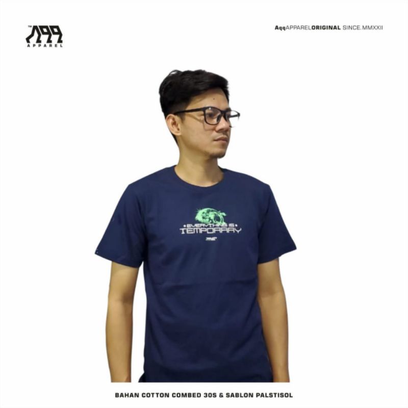 RLY_ Kaos cotton combet/EVERYTHING IS TEMPORARY/ Kaos Distro