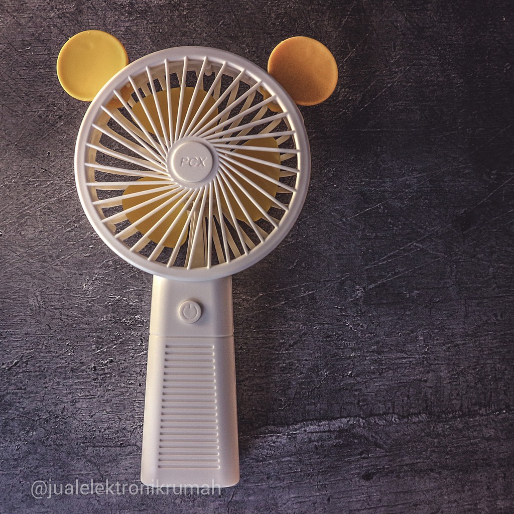 Kipas angin MICKEY Bear Beruang PCX 2-  mini karakter / Mini fan Portable led terbaru